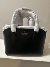 Kate Spade Darcy Refined Grain Leather Small Satchel Black Purse Bag Handbag NWT picture