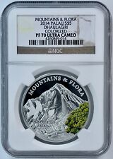 2014 Palau $5 Mountains & Flora Dhaulagiri NGC PF70UCAM Colorized 8,167 Meters picture