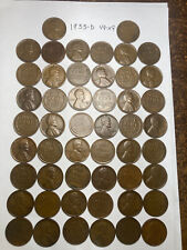1933-D LINCOLN WHEAT CENT ROLL, 50 coins all nice 