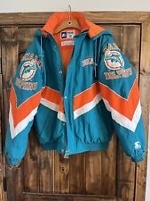 RARE Vintage Miami Dolphins Starter Jacket Pro Line Puffer NFL Small 90s Vtg picture