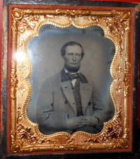 Civil War Era 1/6th size Tintype of man with Tax Stamp picture