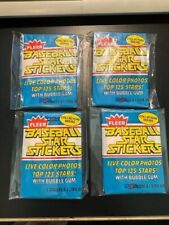 1981 Fleer Baseball Star Stickers Card Pack Lot of four Unopened packs picture