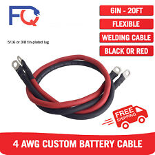 4 AWG Gauge Custom Battery Cable Copper Car Solar Power Wire Inverter RV Welding picture