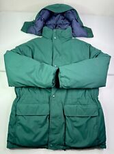 Vtg 90s Eddie Bauer Goose Down Ridgeline Puffer Jacket Green Hooded Parka Size L picture