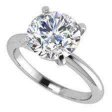 VOGUE 4 Prong Solitaire Engagement Wedding Ring Round Brilliant Cut picture