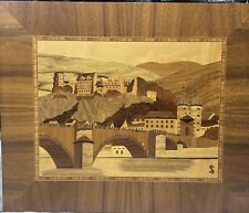 ARTISTIC INLAY PAINTING ON WOOD WITH LANDSCAPES SORRENTO NAPLES picture