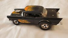 TESTORS 1957 Chevy BLACK W/FLAMES  .049 Gas Engine Tether Car Old (Cox) Read  picture