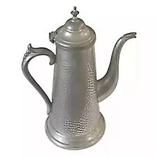 Antique Craftsman Hammered Pewter Coffee Tea Pot Sheffield England 10.5