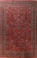 Vegetable Dye Red Mashaad Palace Size Rug 12x18 Wool Hand-made Dining Room Rug picture