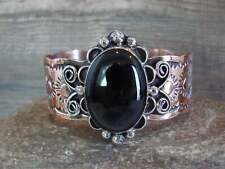 Navajo Indian Copper & Onyx Bracelet by Cleveland picture