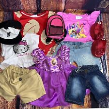 BAB Build A Bear Disney Girl Clothes LOT Outfit Shorts Tops Accessories Shoes picture