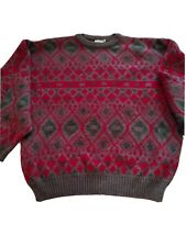 Vintage Woodman's Men's Sweater Wool Blend Crew Nordic made in England Large picture