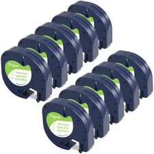 10PK DYMO LetraTag Tape Refills 91330 12mm Compatible for LT-100H White Paper picture