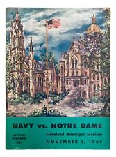 Notre Dame vs Navy November 1 1947 Official Game Program picture
