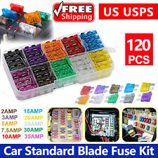 120Pcs Car Fuse Assortment Kit Standard Blade Fuses for Auto Car RV Truck Assort picture