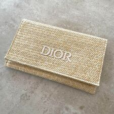 Christian Dior Novelty Clutch Pouch 2023 Summer Rattan Beige with Box picture