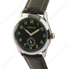 Ailager® Repro German Army Service Watch with Black Strap - 1939 Black Leather picture