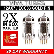 New Matched Pair Reissue Genalex Gold Lion 12AX7 / ECC83 / B759 GOLD PIN FREE SH picture