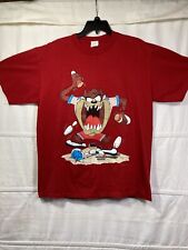 VTG NOS 1993 Tazmanian Devil Bowling T-shirt Velva Sheen USA Size XL Large NWOT picture