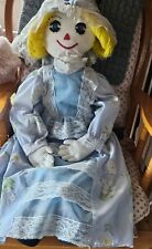 Home Made Raggedy  Ann  Style Doll Yellow/ Blond Hair Fun For Collection  picture