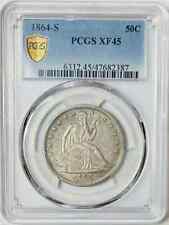 1864 S Half Dollar Liberty Seated PCGS XF-45 picture