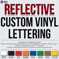 Custom Reflective Vinyl Lettering Decal Sticker Car Van Truck Trailer Window + picture