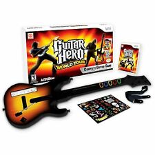 Nintendo Wii/Wii-U Guitar Hero WORLD TOUR Guitar Kit Bundle set video game disc picture