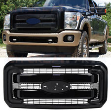 2011-2016 Ford F-250 F-350 F-450 F-550 Super Duty Front Grille Grill Gloss Black picture
