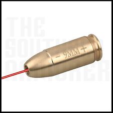 CAL 9mm RED LASER BORE SIGHT BRASS CARTRIDGE BULLET SHAP BORESIGHTER + BATTERIES picture