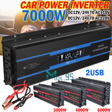 7000W Car Power Inverter DC 12V To AC 110V 220V Pure Sine Wave Solar Converter picture