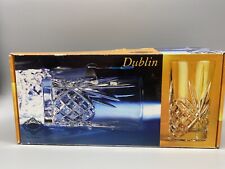 Vintage SHANNON By Godinger Lead Crystal Highball Glasses -Dublin- Set Of 4 NEW  picture