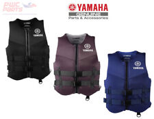 YAMAHA Neoprene 2-Buckle PFD Life Jacket Vest USCG App Black Gray Blue MAR-22VVN picture