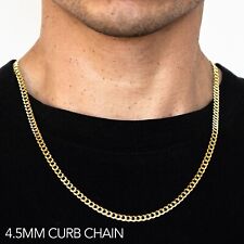 10k Yellow Gold 2mm-11mm Curb Chain Necklace Bracelet Size 7