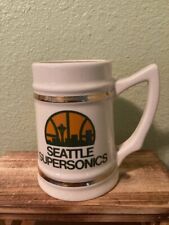 Vintage Seattle Supersonics NBA Stein Mug by LEWIS BROS Sports Collectible VG picture