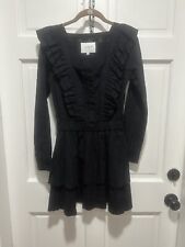 The Shirt Rochelle Behrens Black Tiered Cinched Waist Square Neck Dress Size XS picture