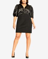 MSRP $119 City Chic Trendy Plus Size Affluent Dress Black Size 20W picture