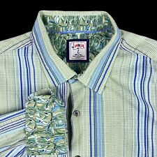 J. Garcia Flip Cuff Shirt Size Large Long Sleeve Button Up Grateful Dead Green picture