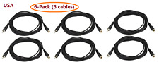 PTC 6x 12FT RCA Audio Cable Single Extension Composite Male to Female Plug M/F picture