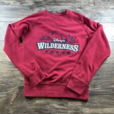 Vintage Walt Disney Parks Wilderness Lodge Sweatshirt Mens Small Sweater Red 90s picture