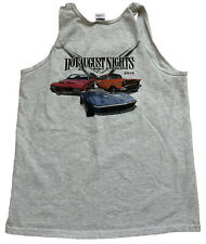 Vintage 2010 HOT AUGUST NIGHTS Men’s Grey Tank Top LARGE Reno/Sparks Cool Cars picture