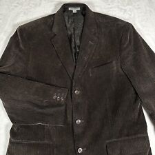 Johnston and Murphy Men Blazer Casual Jacket 100% Cotton Corduroy Brown Size L picture