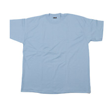 NOS Vintage 90s Rockabilly Streetwear Mens 2XL Blank Shirt Light Blue 50/50  picture