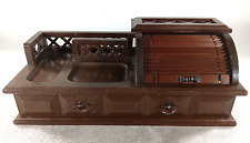 Vintage Wooden Men's Valet Dresser Box Organizer picture