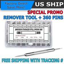 360pcs Watch PINS SPRING BARS Band Strap Kit Link 8-25mm Repair Stainless Steel  picture