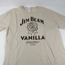 Jim Beam Vanilla - Vanilla Bourbon Men's T Shirt Tan and Black Size Large  picture