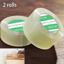 2 Rolls Carton Sealing Clear Packing Tape Box Shipping 2 mil 2
