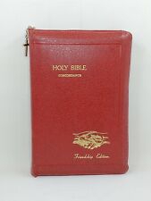Vintage 1974 Holy Bible Concordance Friendship Edition Zipper  Red Letter picture