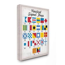 Stupell Industries Nautical Signal Flags Icon Chart, Design by Jim Baldwin Wa... picture