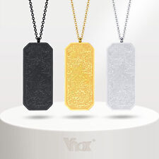 Vnox Geometric Bar Pendant with Ayatul Kursi Sutra Necklaces for Women Men picture