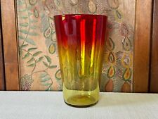 Vintage MCM American Amberina Blenko Style Art Glass Vase - 10
